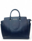 Michael Kors Navy Blue Saffiano Leather Large Selma Tote Bag