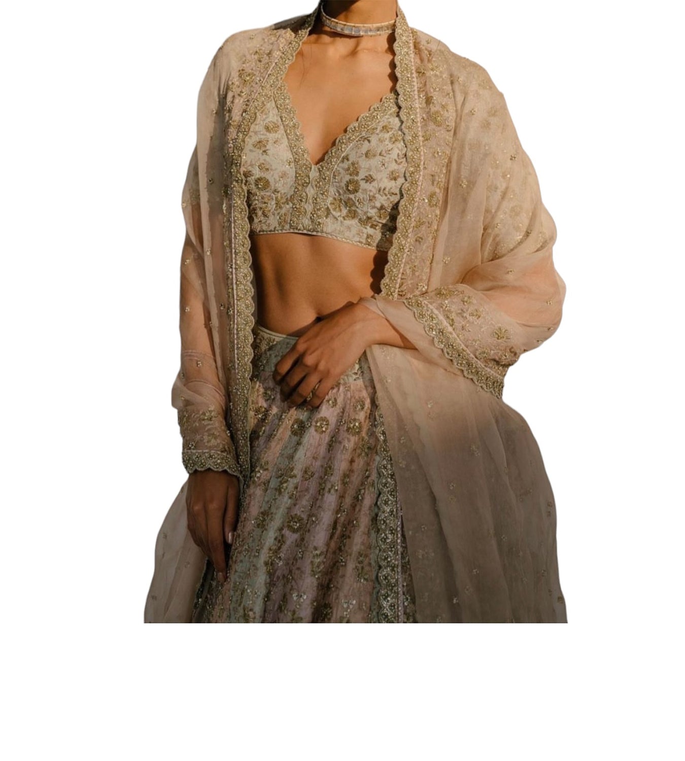 A&R by RHEA KAPOOR Lehenga With Dupatta And Blouse
