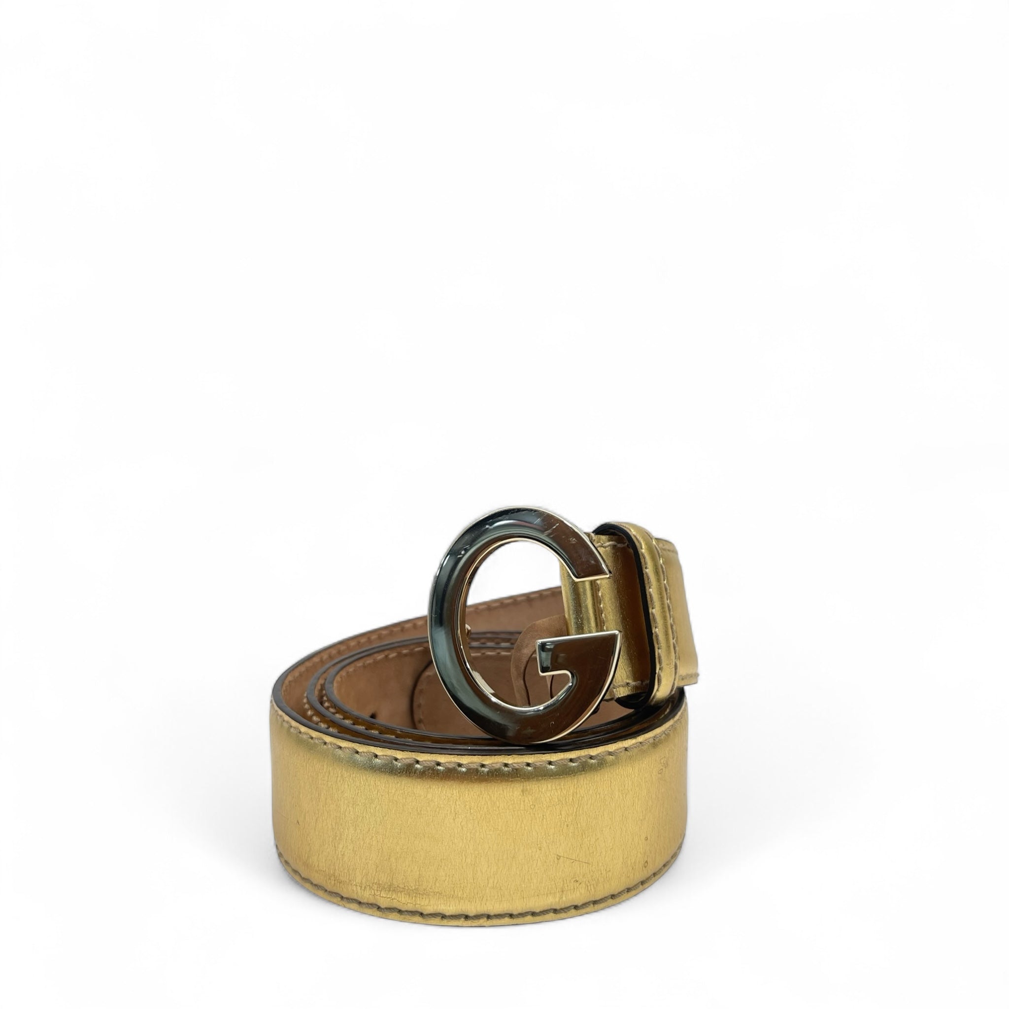 Bronze Leather Buckle Belt EU 40