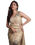 Golden Net Saree