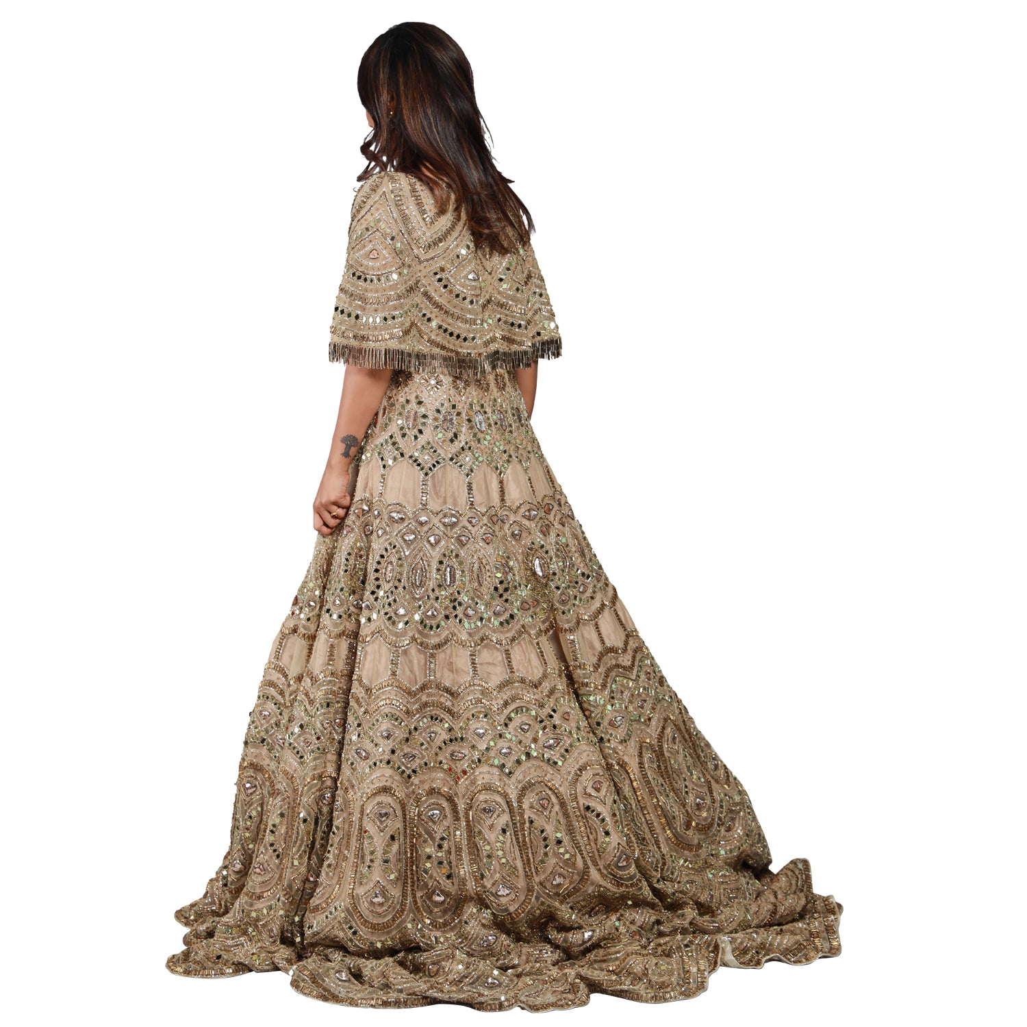 Light Brown Full Work Gown