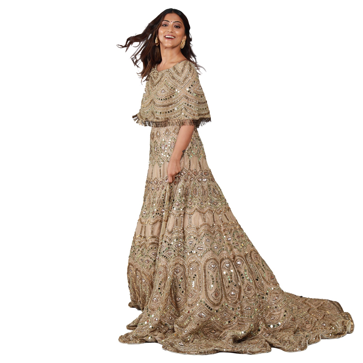 Light Brown Full Work Gown