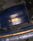 Moschino Biker Shoulder Dark Blue Bag