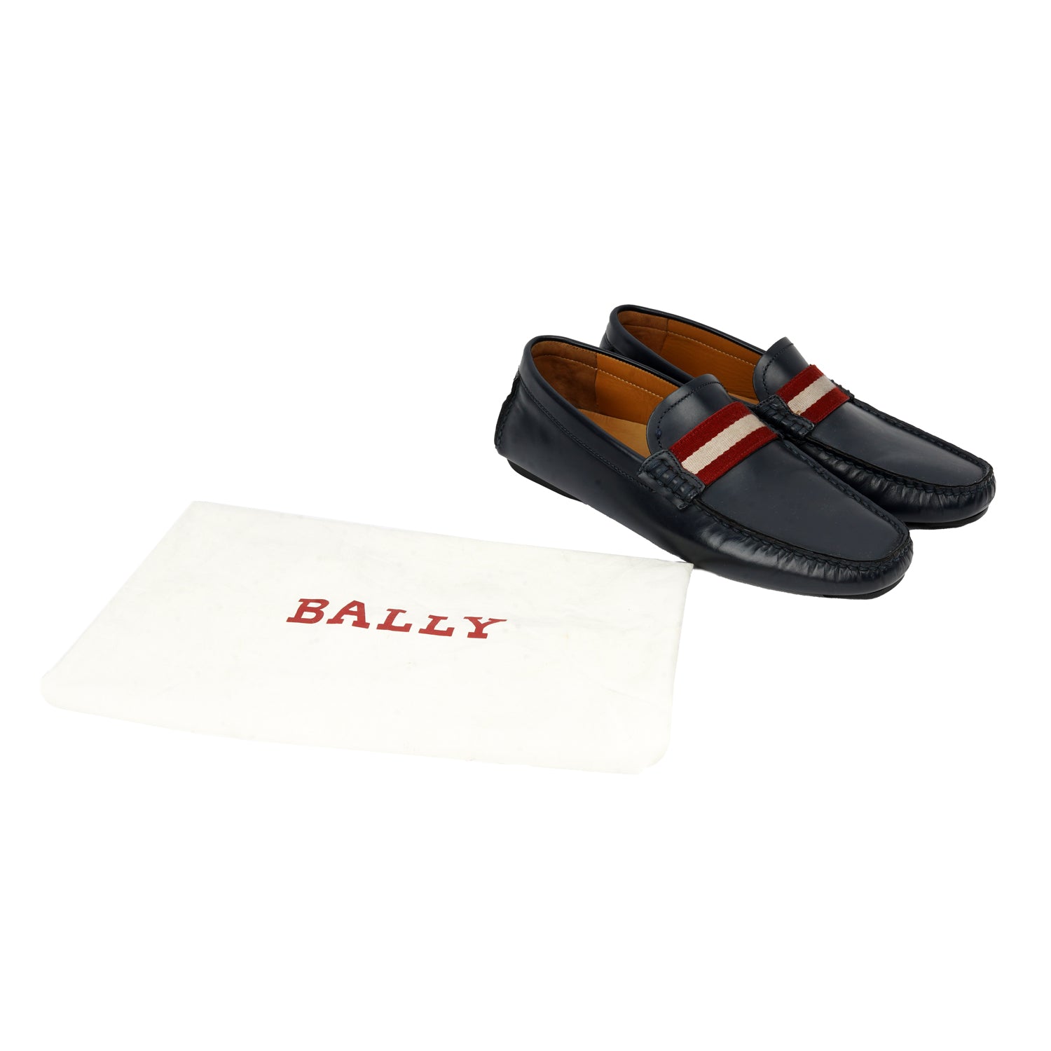 Driver Leather Loafers With Stripes