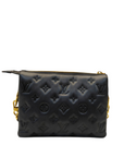 Louis Vuitton Black Monogram Embossed Coussin PM Bag