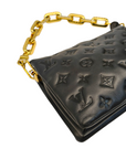 Louis Vuitton Black Monogram Embossed Coussin PM Bag