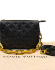 Louis Vuitton Black Monogram Embossed Coussin PM Bag