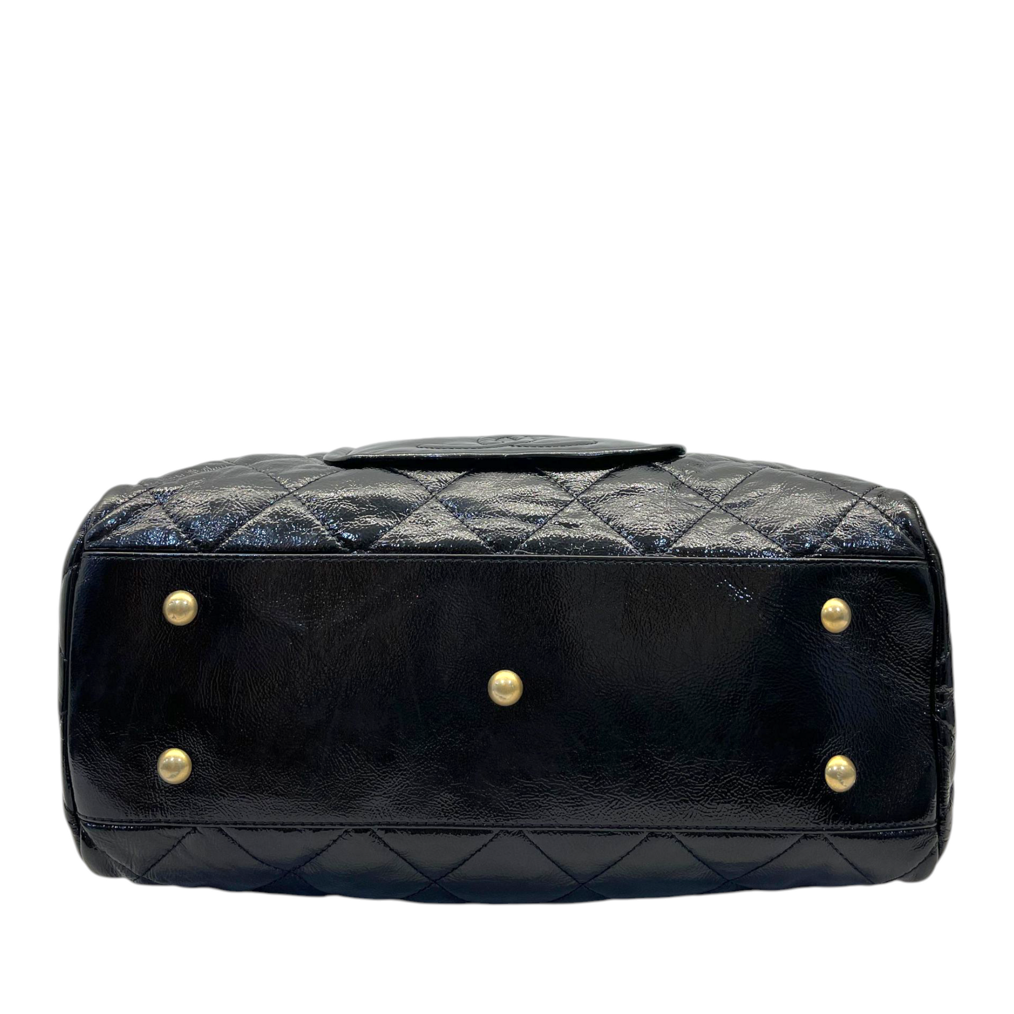 Chanel Shiny Aged Calfskin Bowler Bag Medium