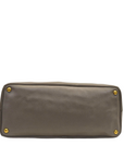 Prada Dark Grey Saffiano Lux Leather Large Galleria Double Zip Tote Bag