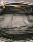 Prada Dark Grey Saffiano Lux Leather Large Galleria Double Zip Tote Bag
