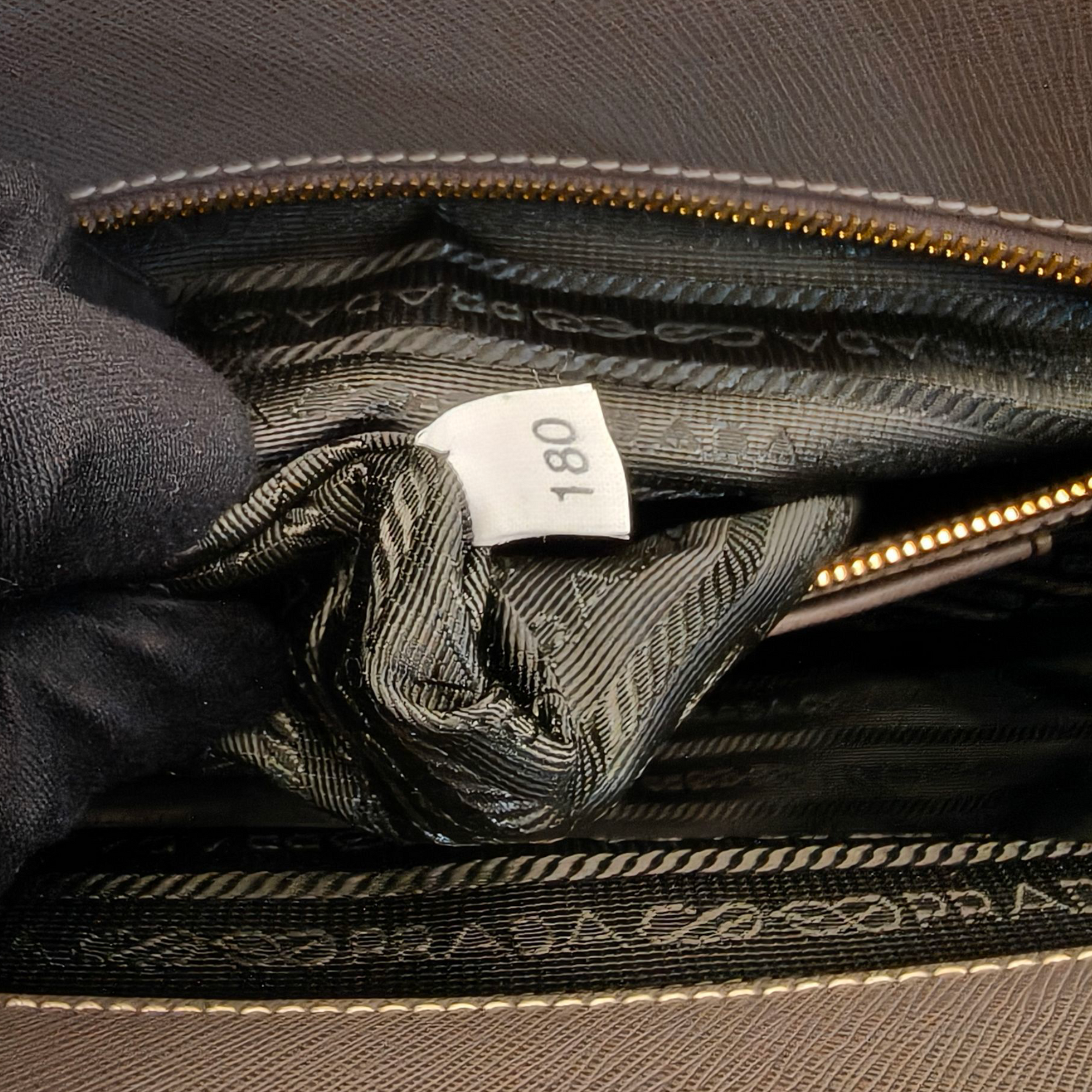 Prada Dark Grey Saffiano Lux Leather Large Galleria Double Zip Tote Bag