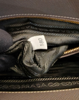 Prada Dark Grey Saffiano Lux Leather Large Galleria Double Zip Tote Bag
