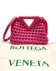 Bottega Veneta Pink Woven Leather Point Shoulder Bag