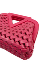 Bottega Veneta Pink Woven Leather Point Shoulder Bag