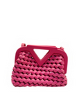 Bottega Veneta Pink Woven Leather Point Shoulder Bag