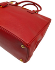 Prada Red Saffiano Lux Leather Large Double Zip Tote Bag