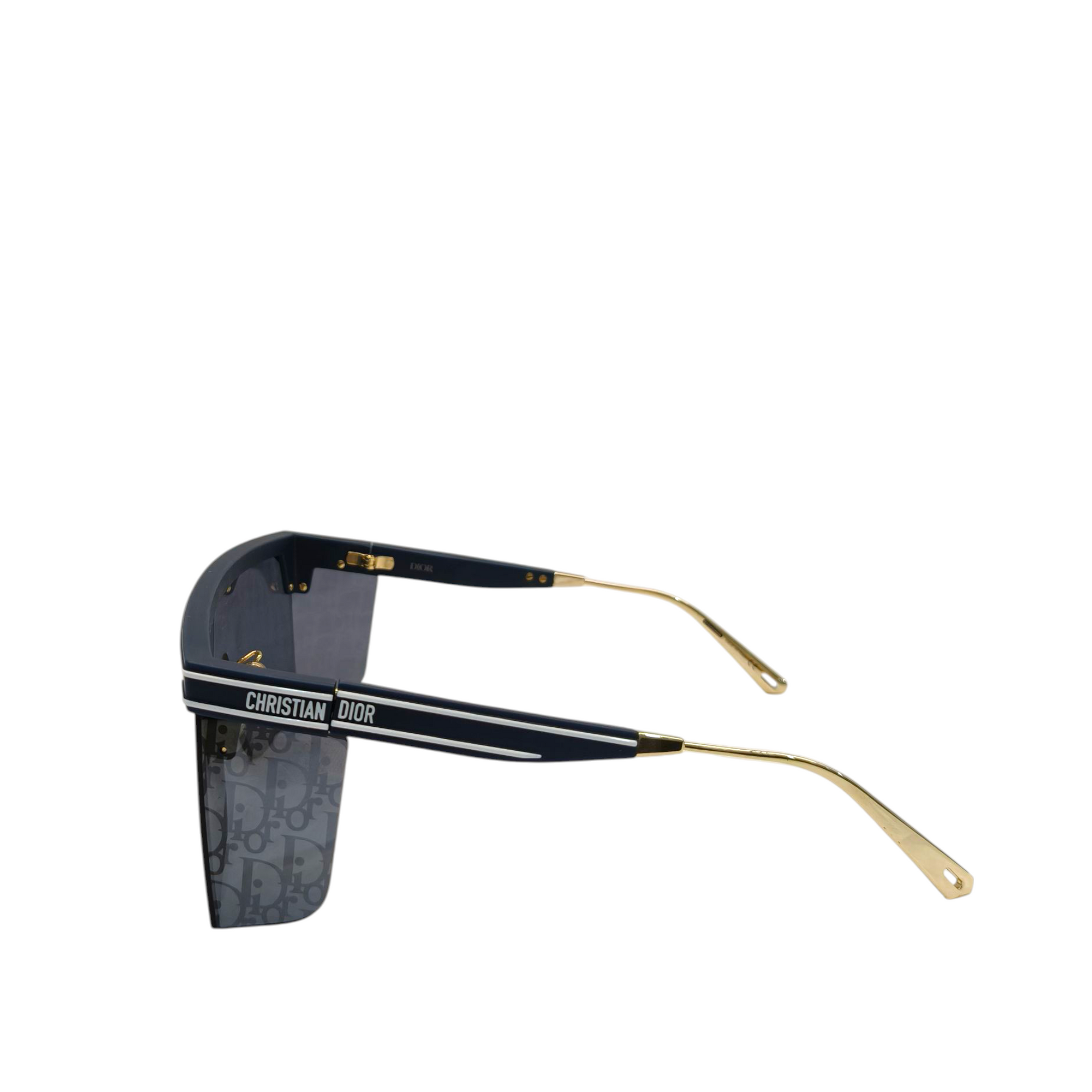 Dior Navy Blue Oblique DiorClub M1U Shield Sunglasses