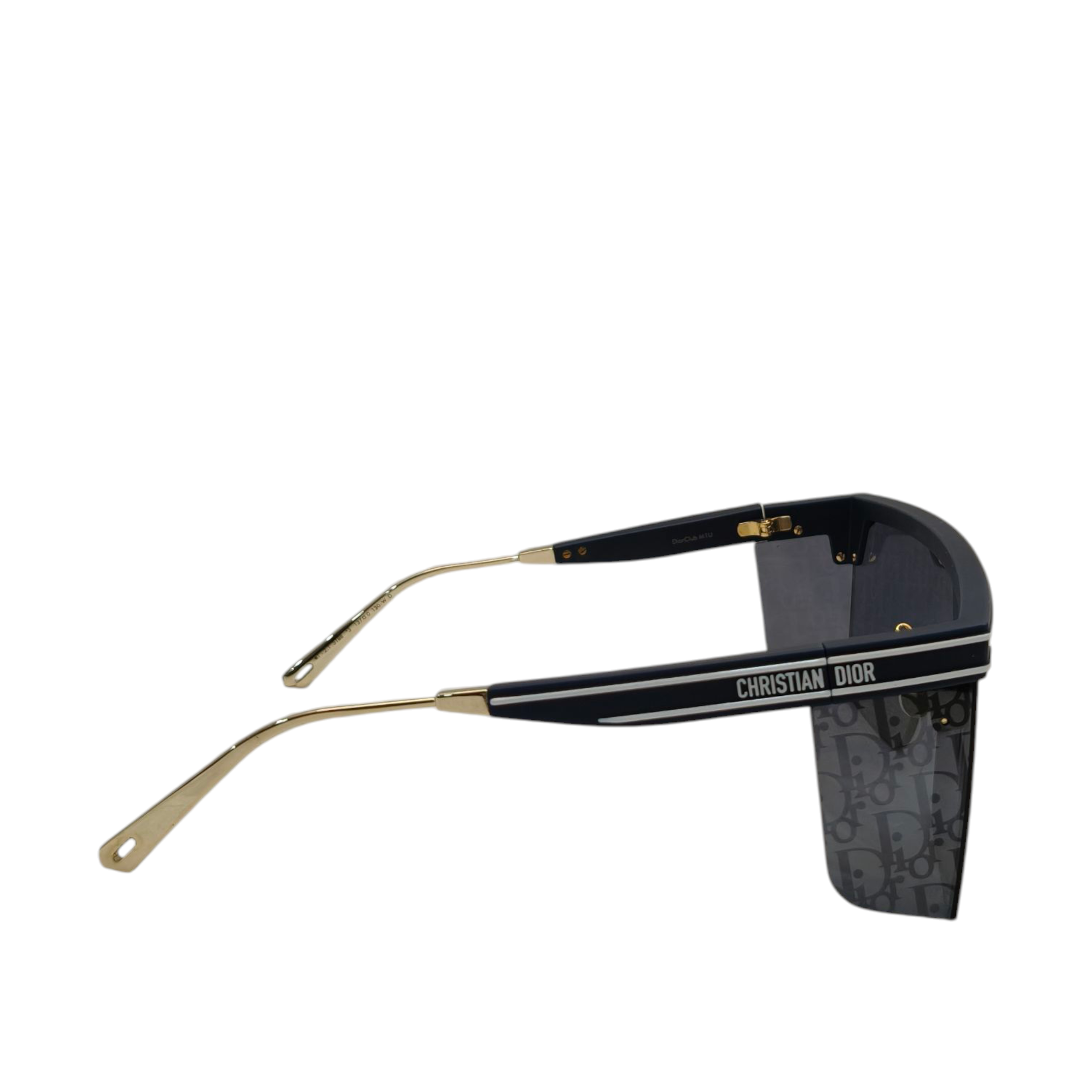 Dior Navy Blue Oblique DiorClub M1U Shield Sunglasses