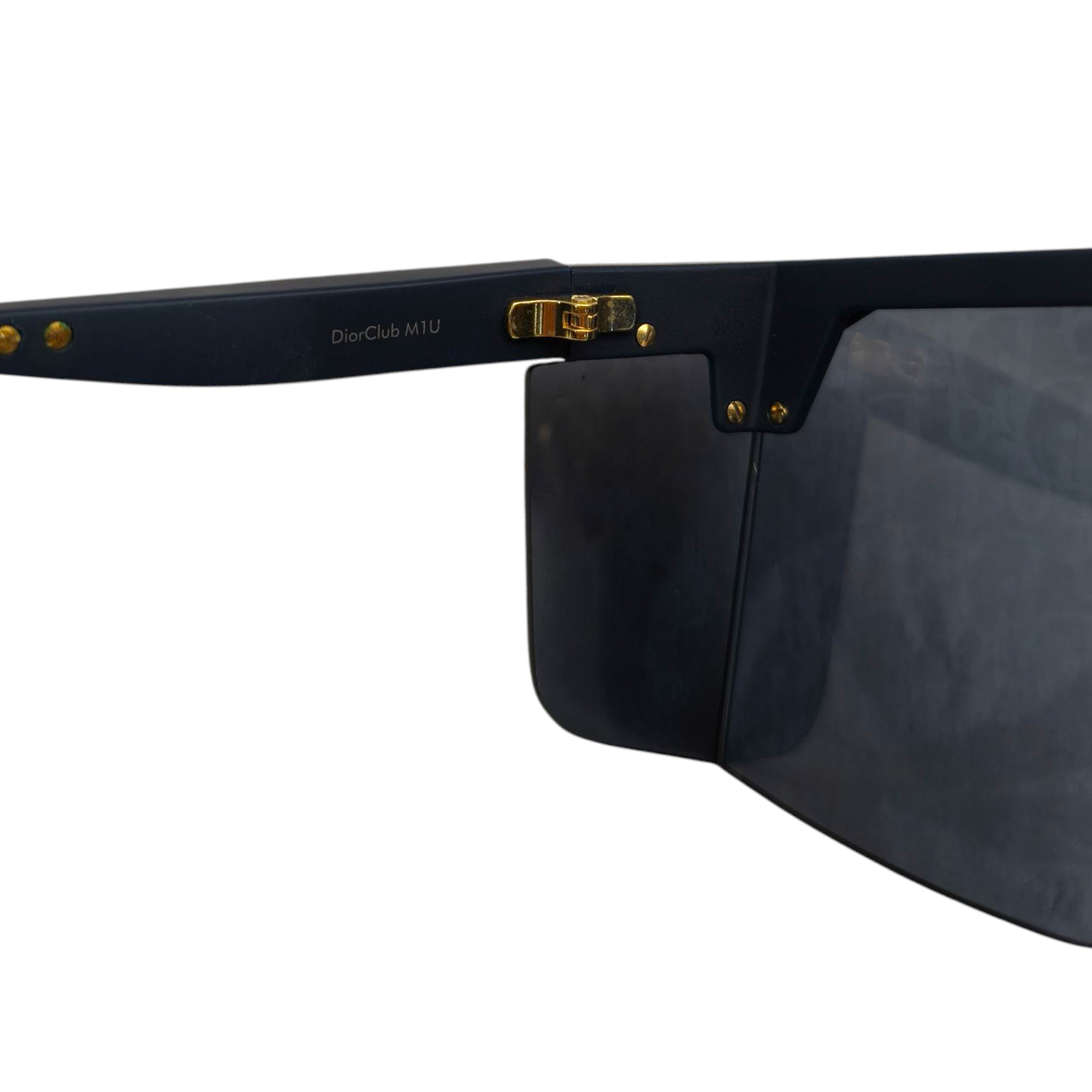 Dior Navy Blue Oblique DiorClub M1U Shield Sunglasses