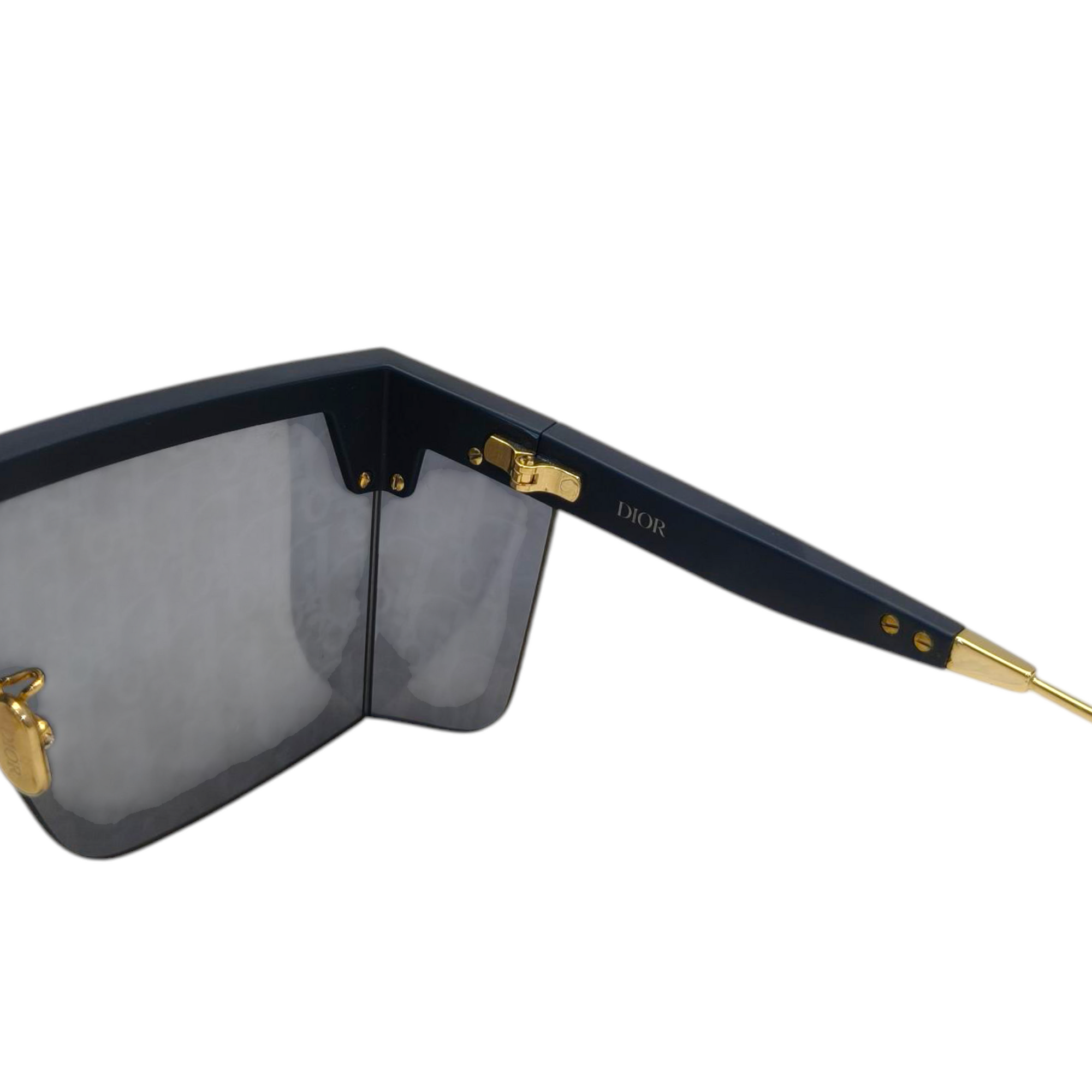 Dior Navy Blue Oblique DiorClub M1U Shield Sunglasses