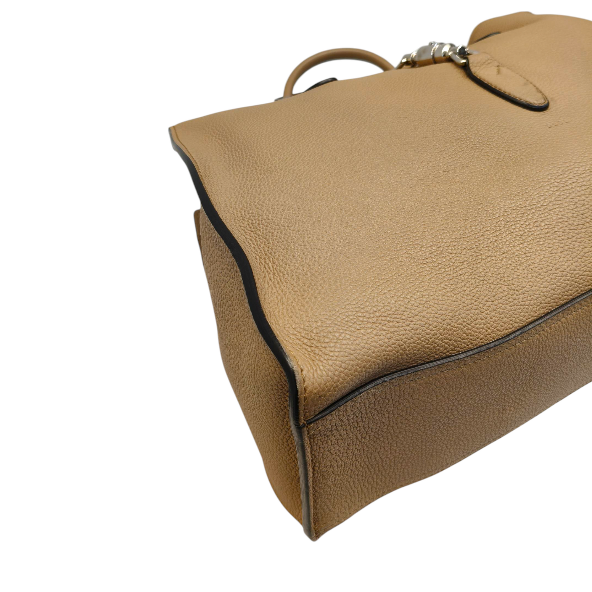 Gucci Tortilla Brown Pebbled Leather Large Jackie Tote Bag