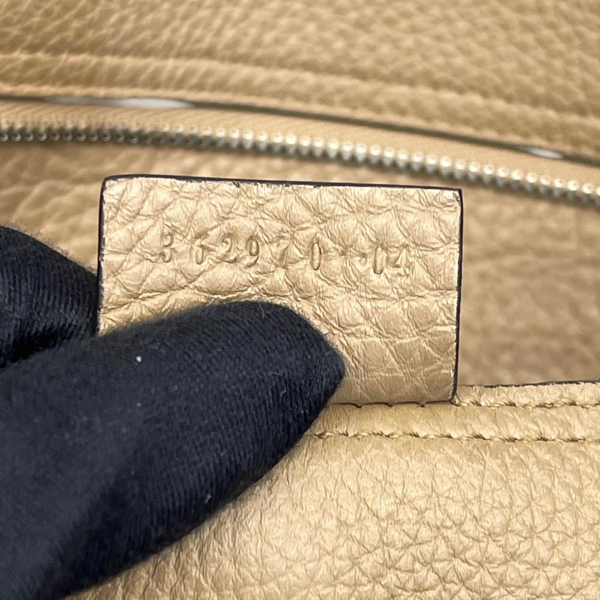 Gucci Tortilla Brown Pebbled Leather Large Jackie Tote Bag