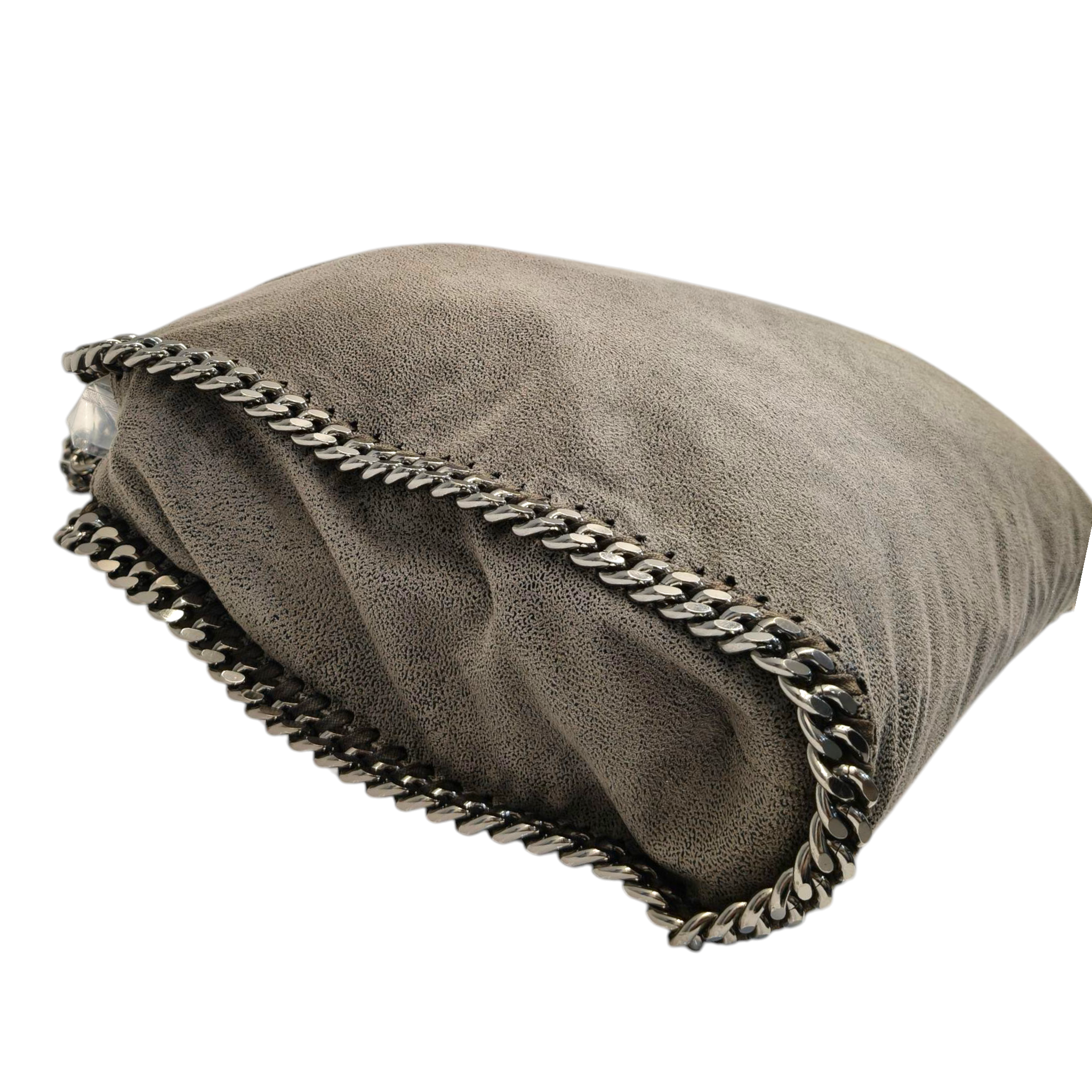 Stella McCartney Falabella Shaggy Deer Grey Fold Over Tote