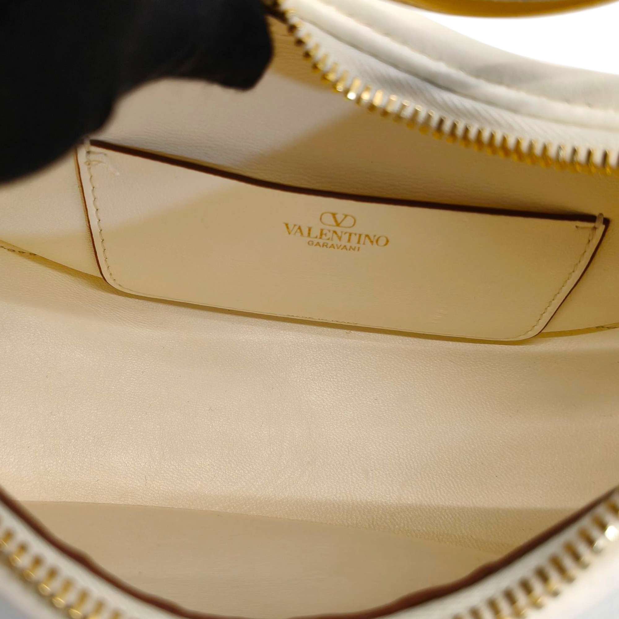 Valentino Moon Mini Hobo Gold Metallic Calfskin Handbag