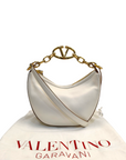 Valentino Moon Mini Hobo Gold Metallic Calfskin Handbag