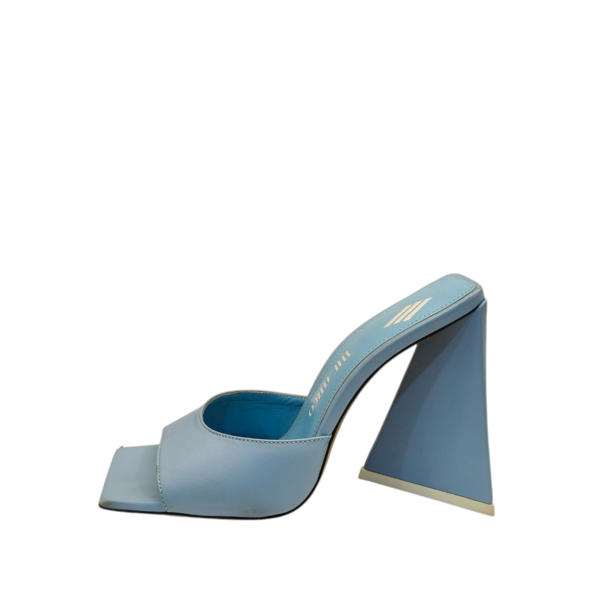 The Attico Sky Blue Leather Devon Open Toe Sandals - EU 36