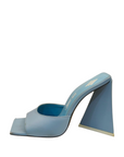 The Attico Sky Blue Leather Devon Open Toe Sandals - EU 36