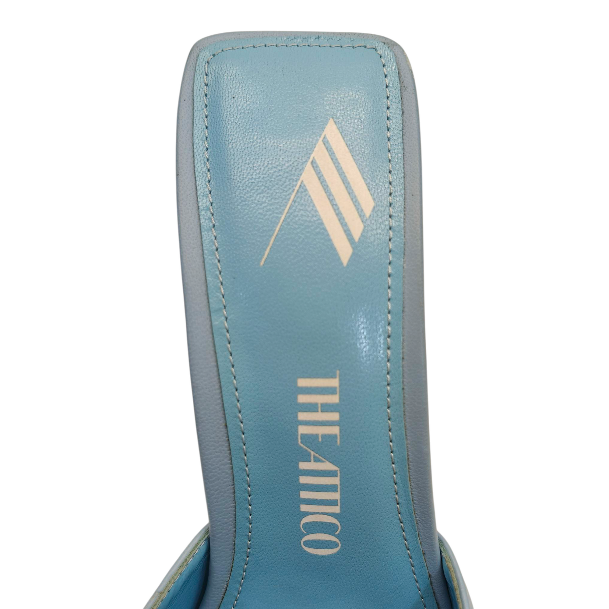 The Attico Sky Blue Leather Devon Open Toe Sandals - EU 36