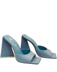 The Attico Sky Blue Leather Devon Open Toe Sandals - EU 36