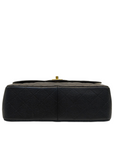 Chanel Black Quilted Caviar Leather Medium Classic Double Flap Bag