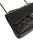 Chanel Black Quilted Caviar Leather Medium Classic Double Flap Bag