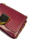 Jimmy Choo Dark Burgundy Leather Lockett Petite Crossbody Bag