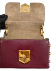 Jimmy Choo Dark Burgundy Leather Lockett Petite Crossbody Bag