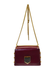Jimmy Choo Dark Burgundy Leather Lockett Petite Crossbody Bag
