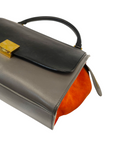 Celine Tri Colour Leather and Saude Medium Trapeza Bag