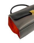 Celine Tri Colour Leather and Saude Medium Trapeza Bag