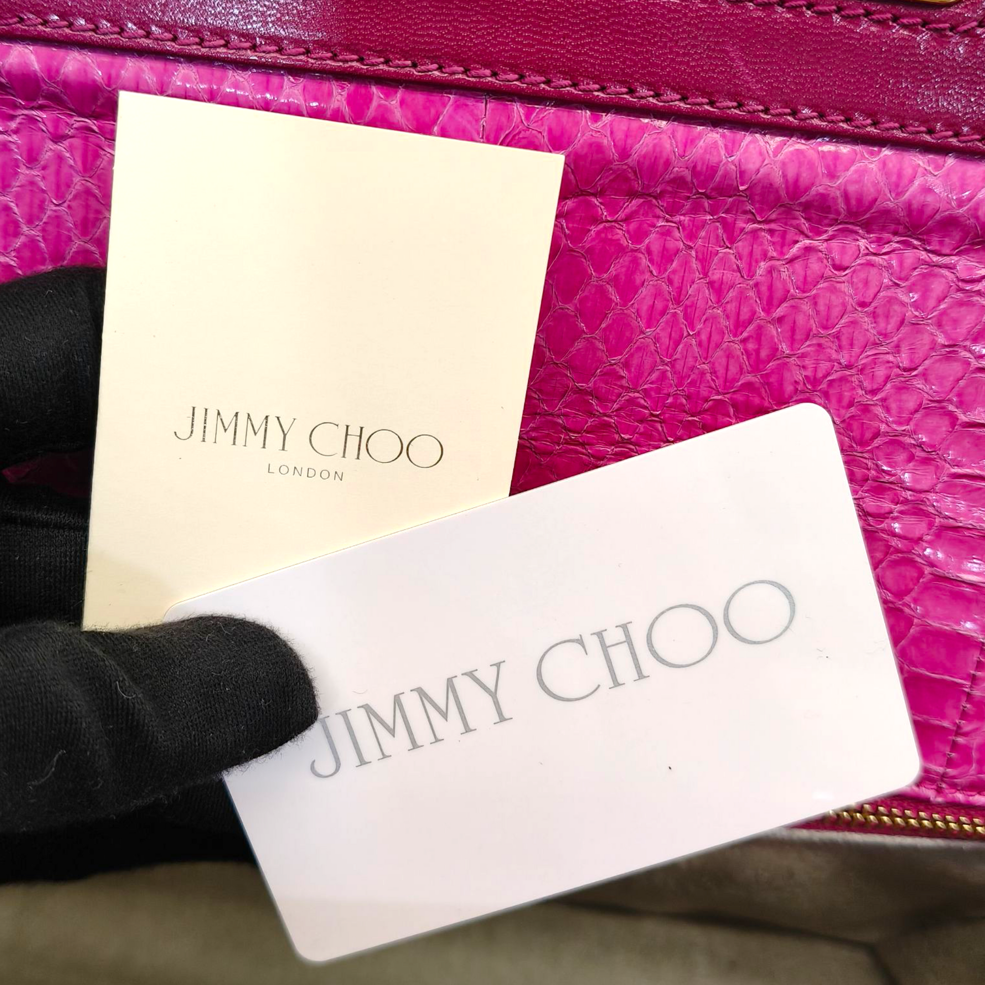 Jimmy Choo Snakeskin Shoulder Bag