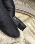 Prada Beige Soft Leather Plastic Chain Shoulder Bag