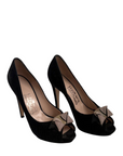 Salvatore Ferragamo Vara Bow Accent Satin Pumps EU 39