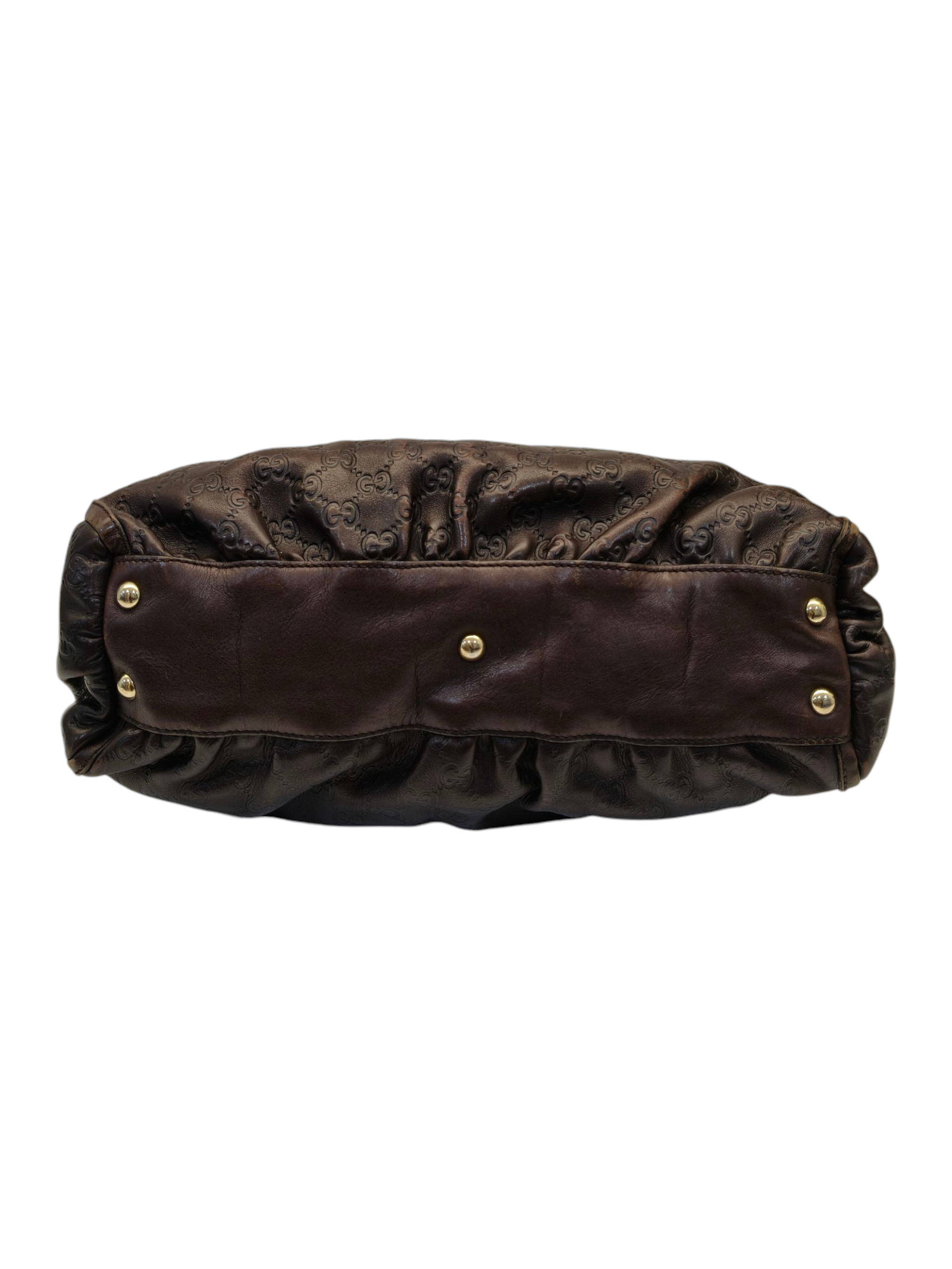 Gucci Brown Guccissima D Ring Leather Tote Bag