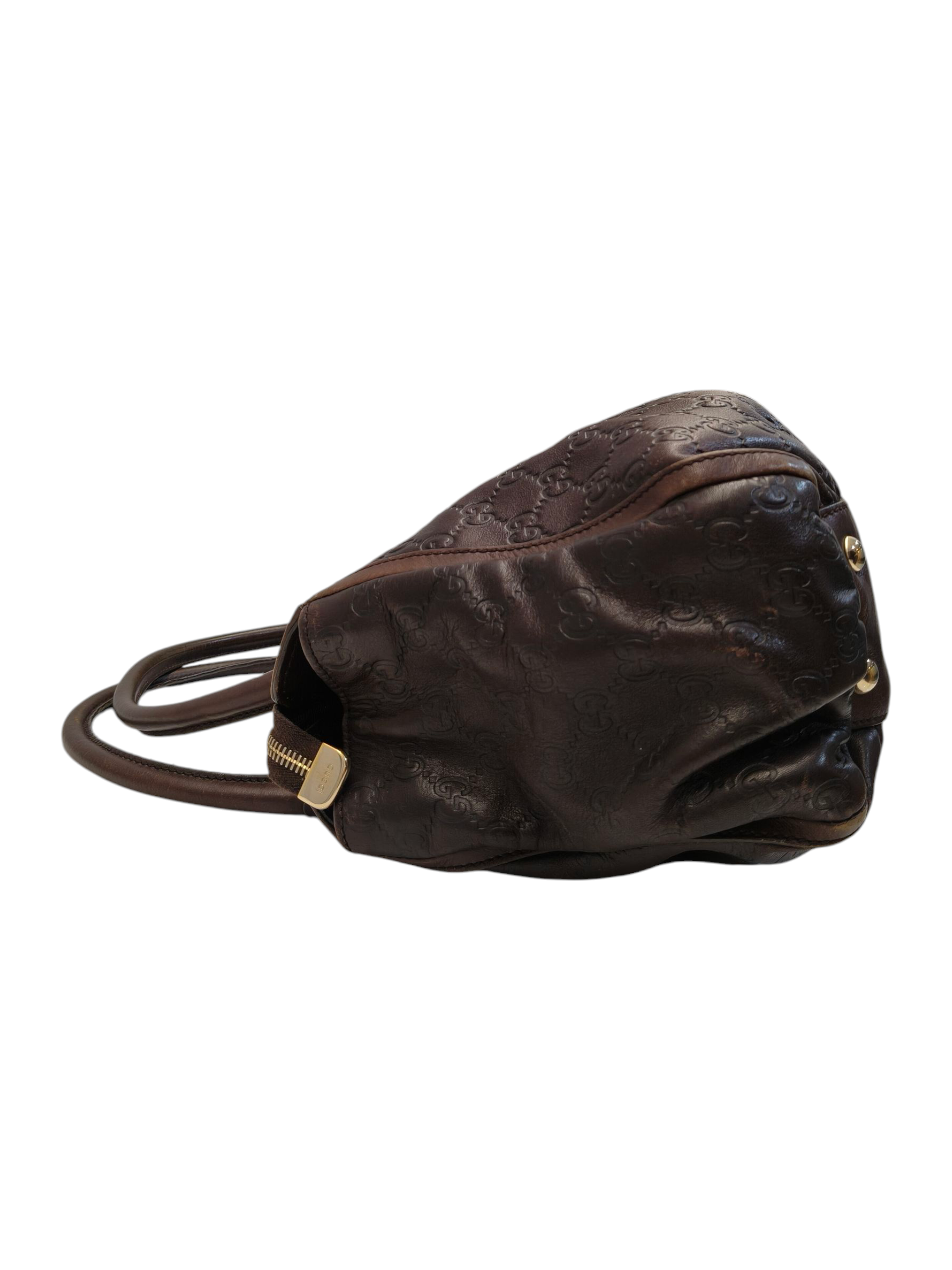 Gucci Brown Guccissima D Ring Leather Tote Bag