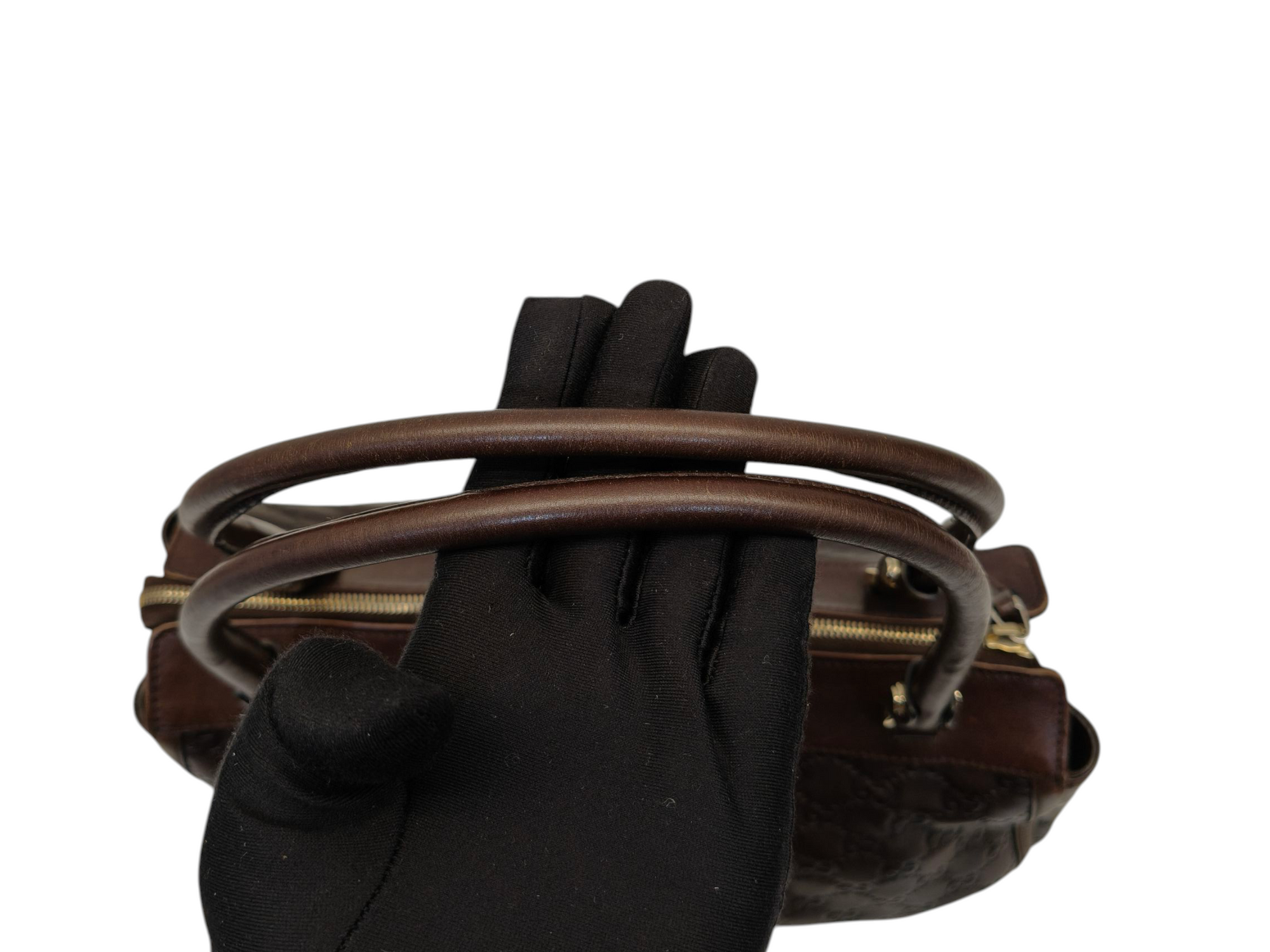 Gucci Brown Guccissima D Ring Leather Tote Bag
