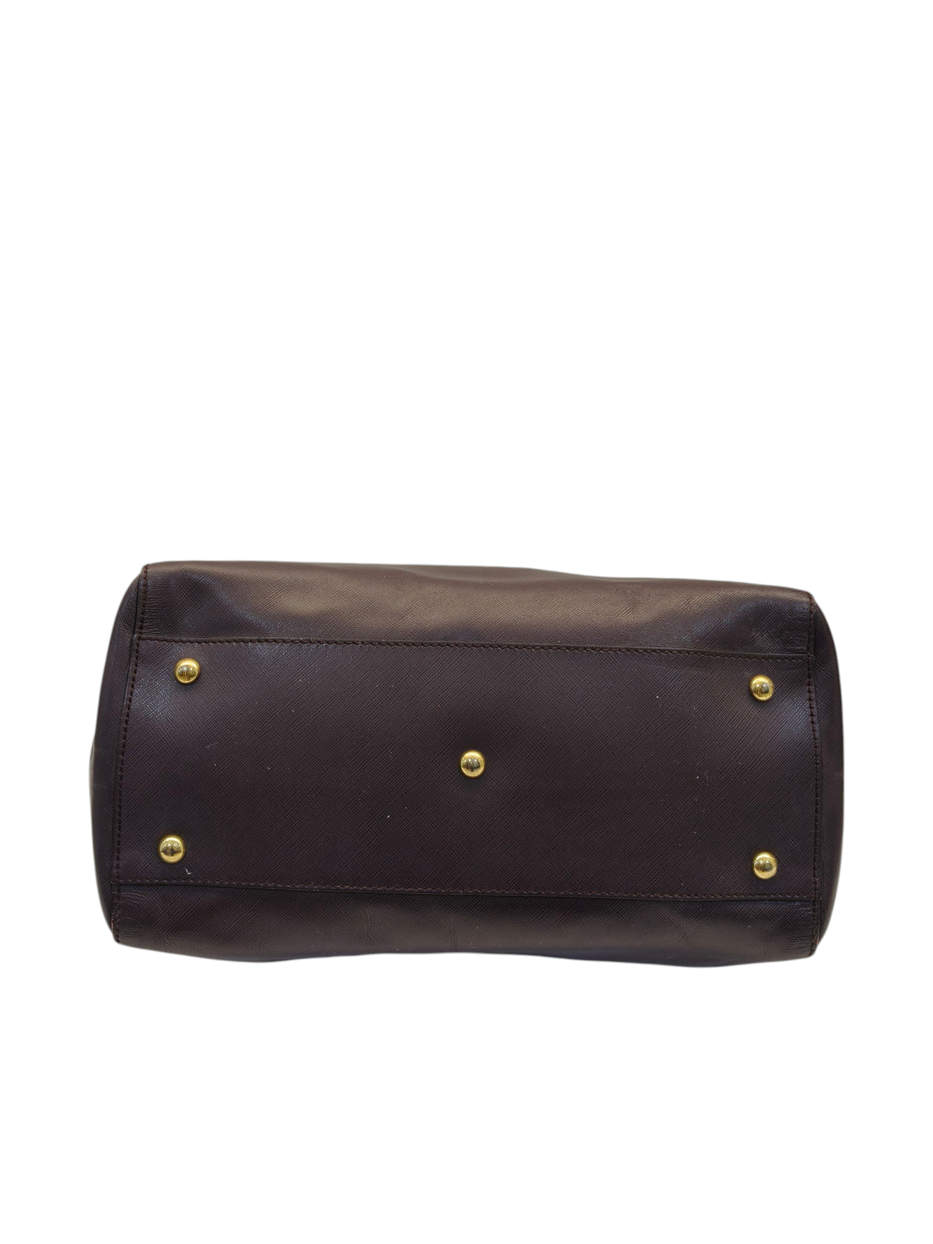 Salvatore Ferragamo Beky Burgundy Large Tote Bag