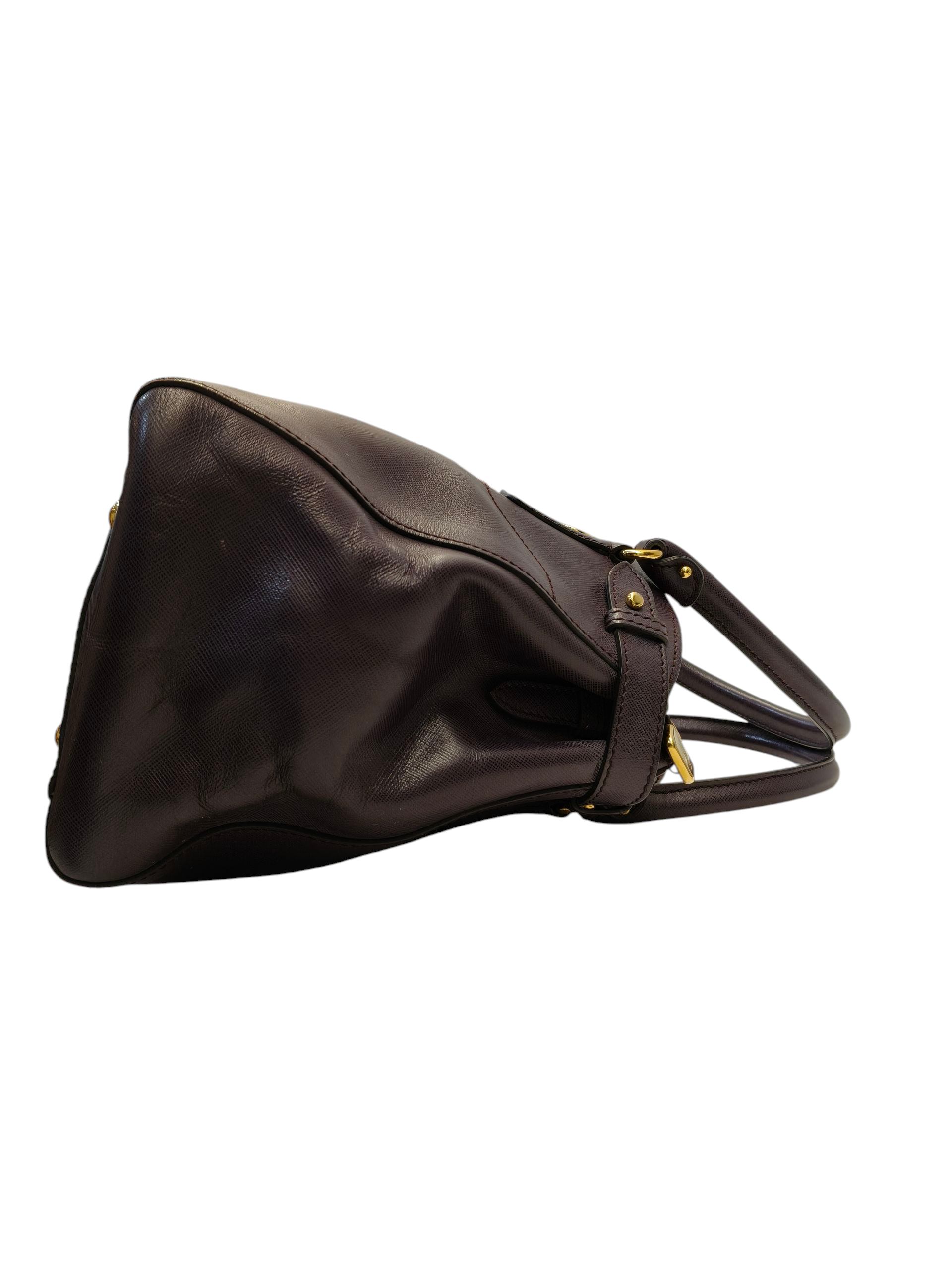 Salvatore Ferragamo Beky Burgundy Large Tote Bag
