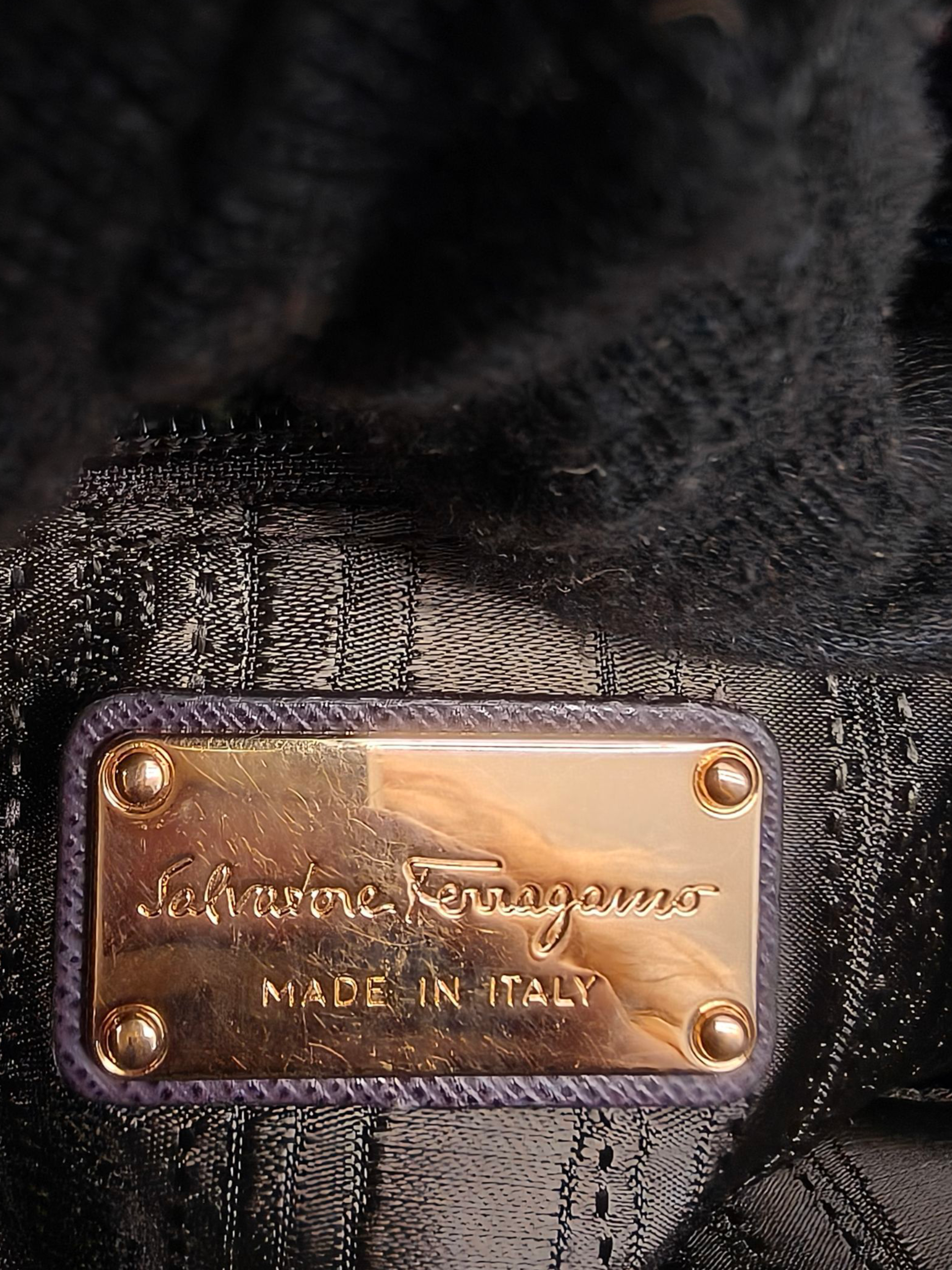 Salvatore Ferragamo Beky Burgundy Large Tote Bag