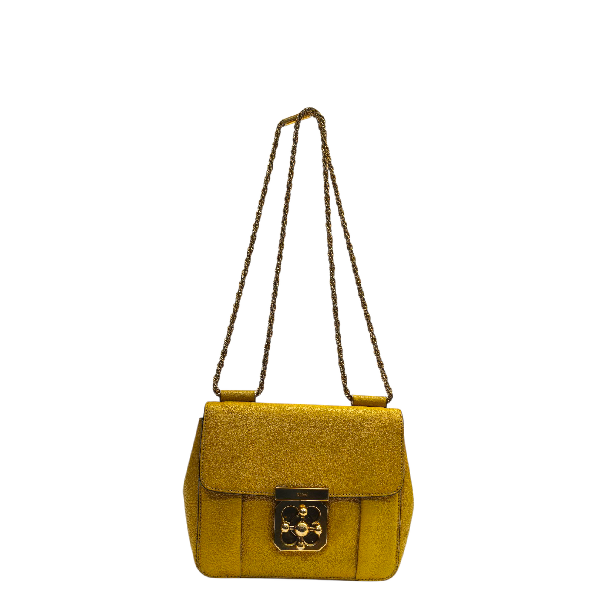 Chloe Mustard Leather Small Elsie Shoulder Bag